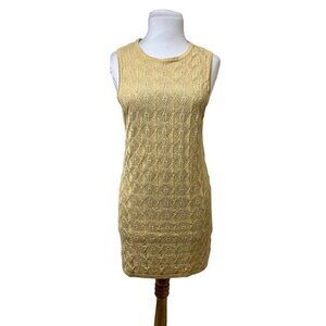 Free People Gold Sleeveless Sweater Tunic Tank S NWOT ⭐️